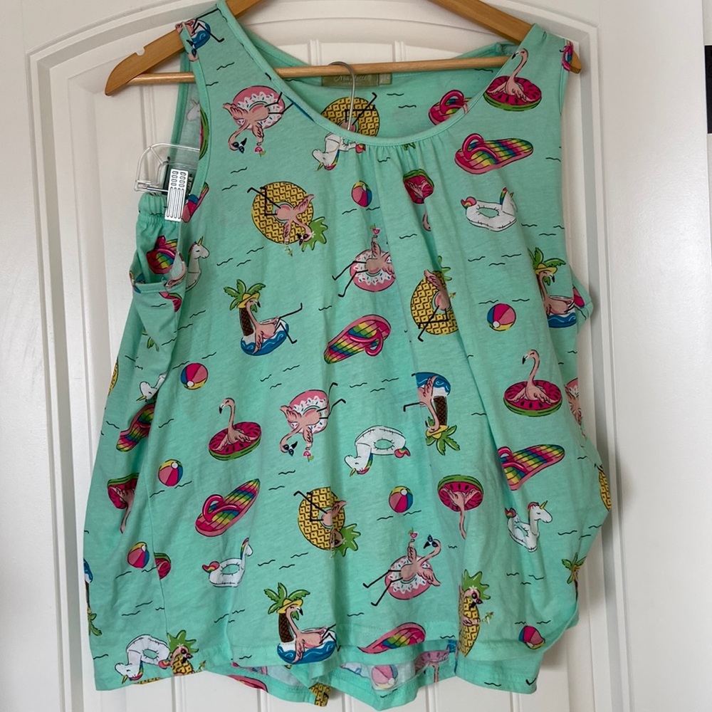 Mia Lucce Women’s pajama shorts and tank top set size XL